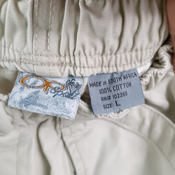 Vintage Ocean Pacific OP Sport Khaki Cargo Pants L - Picture 7 of 12